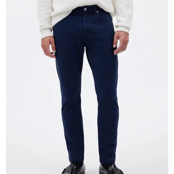 NWOT Madewell The Athletic Allday Slim Pant In Deep Indigo Size 29x30 - Picture 1 of 9